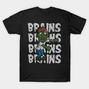 Halloween Zombie Brains Floss Flossing Dance T-Shirt